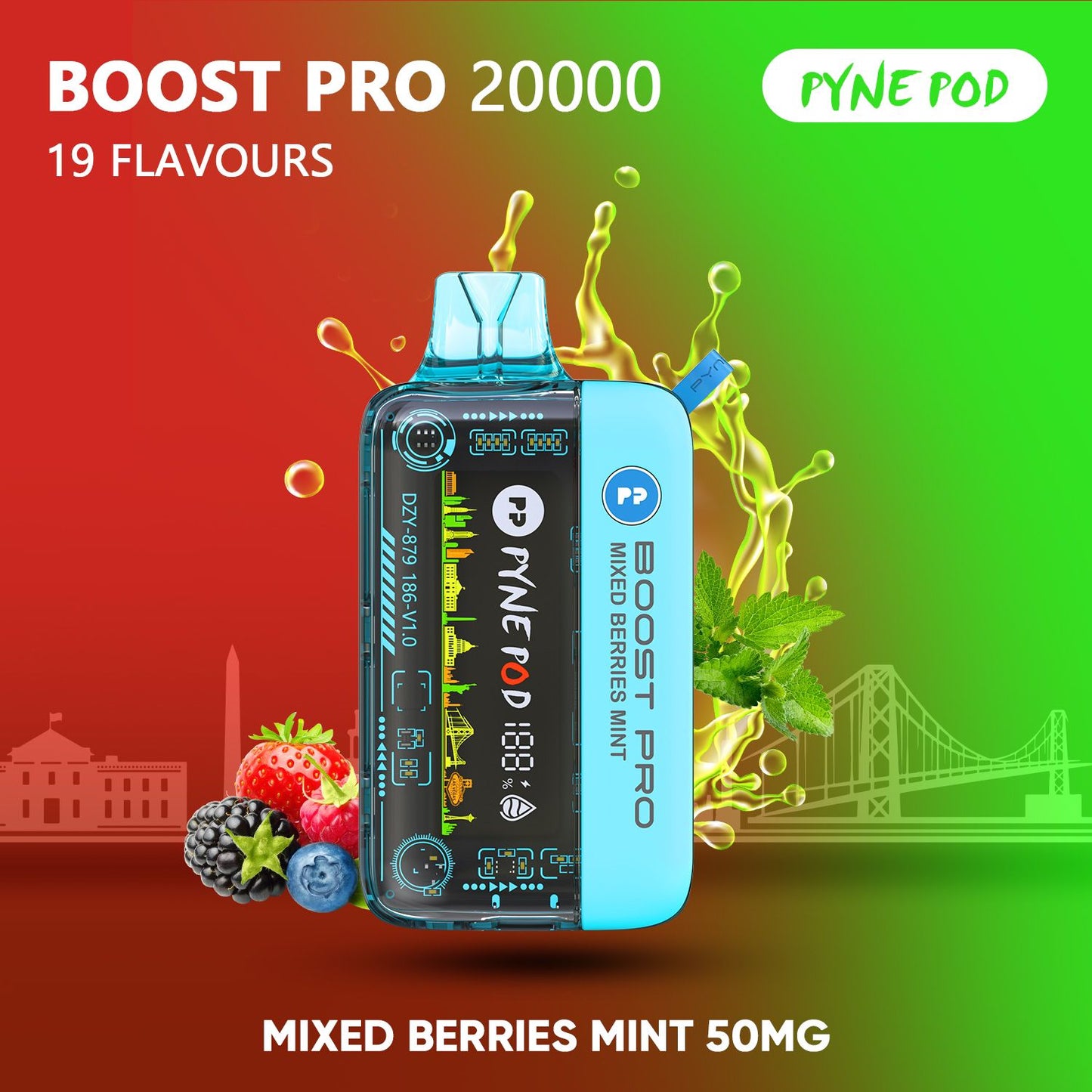 Pyne Pod Boost Pro 20000 Puffs Disposable Vape UAE