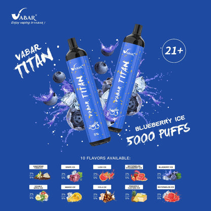 Vabar Titan 5000 Puffs Disposable Vape Price in UAE