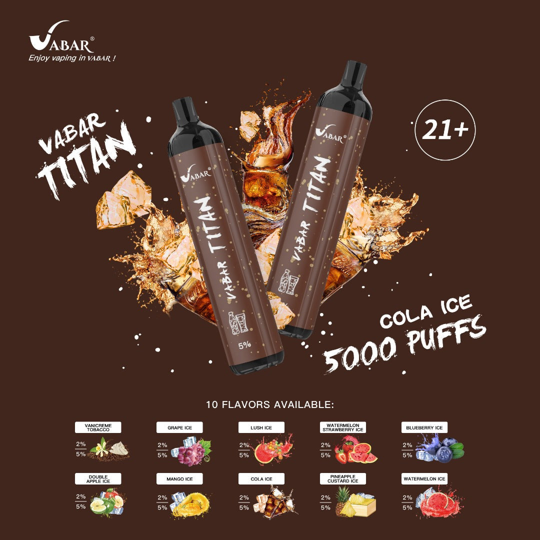 Vabar Titan 5000 Puffs Disposable Vape Price in UAE