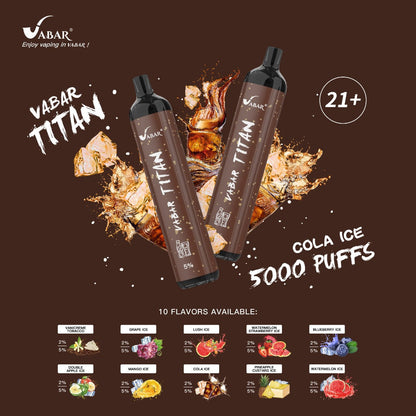 Vabar Titan 5000 Puffs Disposable Vape Price in UAE