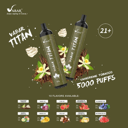 Vabar Titan 5000 Puffs Disposable Vape Price in UAE