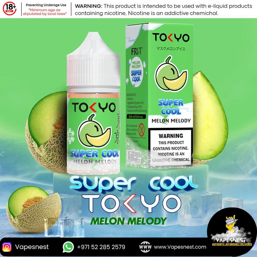 Tokyo Juice Super Cool Melon Melody Disposable Vape