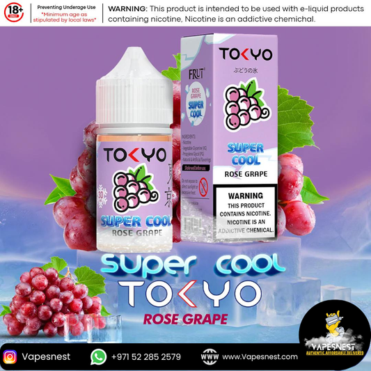 Tokyo Juice Super Cool Rose Grape Disposable Vape – Elegant Flavor Fusion