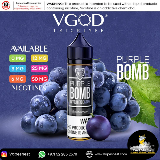 VGOD Juice Purple Bomb 60ml – A Bold Grape Explosion