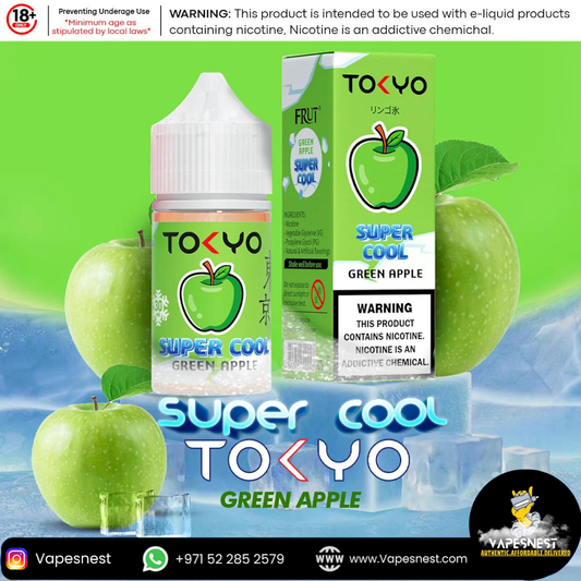 Tokyo Juice Super Cool Green Apple Disposable Vape